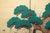 1960s C. 1960s Showa Era Japanese Painted Silk Byobu Screen "Evergreen Pine Tree" For Sale - Image 5 of 18