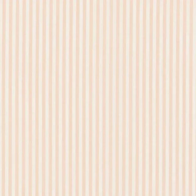 Sample - Schumacher Brigitte Stripe Fabric in Blush For Sale