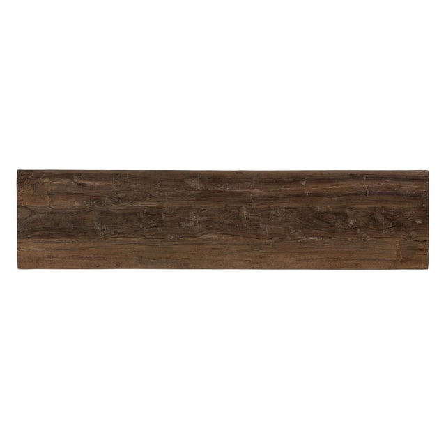 Reclaimed Wood Shelf & Drawer Console Table For Sale - Image 4 of 7