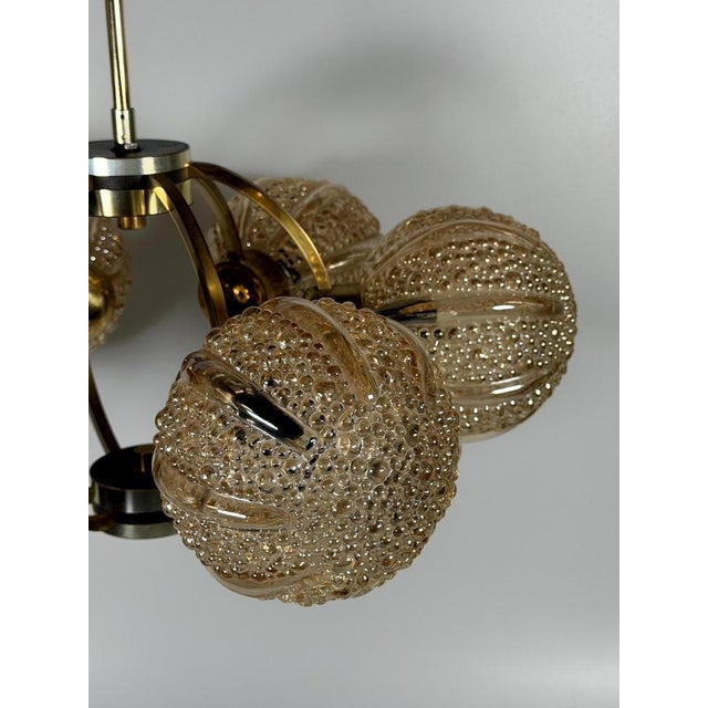 Sputnik Six-Light Chandelier in Glass from Kaiser-Leuchten, 1960s For Sale - Image 4 of 18