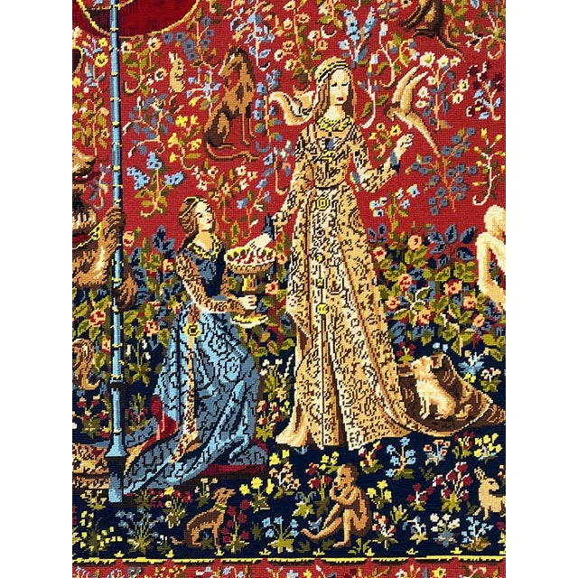 20th Century Wall Tapestry of the Lady and the Unicorn For Sale - Image 6 of 7