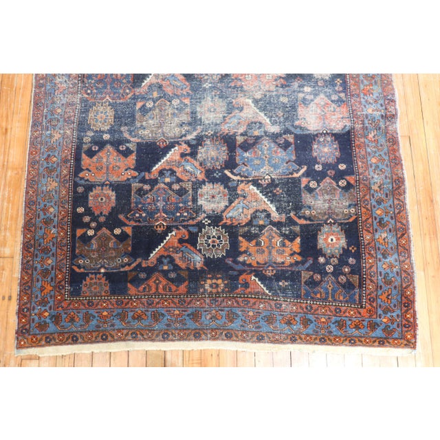 Worn Early 20th Century Afshar Rug, 4'6'' X 5'7'' For Sale - Image 4 of 10
