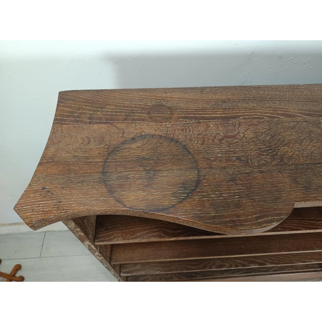 Art Deco Whitewashed Oak Shelf, 1920s For Sale - Image 14 of 18