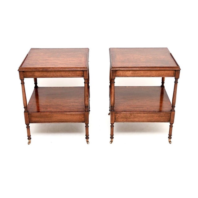 Georgian Satinwood Side Tables, 1950s, Set of 2 For Sale - Image 6 of 14