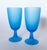 The most fantastic vintage 1960s Italian electric blue Satinato Murano blown glass goblets by Carlo Moretti, for Rosenthal...