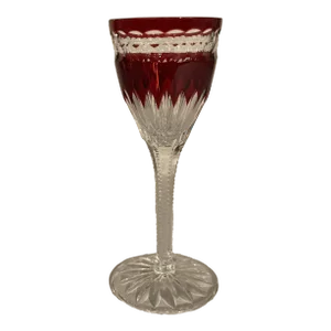 Vintage Faberge Ruby Stemmed Cordial Glass