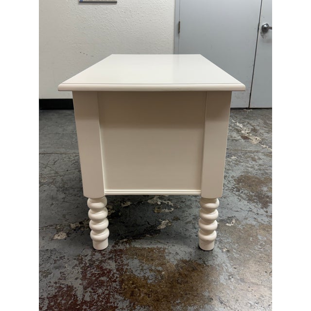 2020s The Beautiful Bed Company Ivy Spindle Desk, Snow For Sale - Image 5 of 12