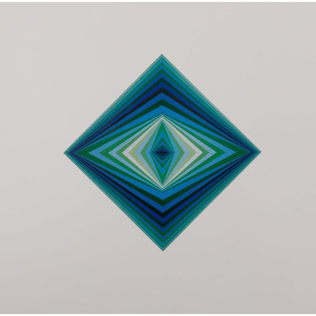 Victor Vasarely (1906-1997) Rhombus Heliogravure after a work by the artist On heavy paper, 27 x 27 cm (approx. 11 x 11...