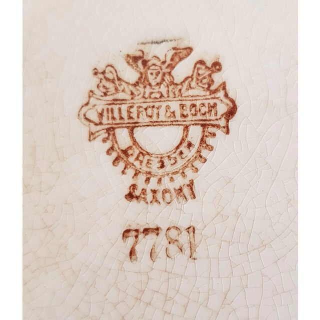 Brown Plate Decor from Villeroy & Boch, 1930s, Set of 7 For Sale - Image 8 of 9