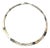 Vintage Sterling Silver and Gold Plated Hammered Tube Beaded Necklace For Sale