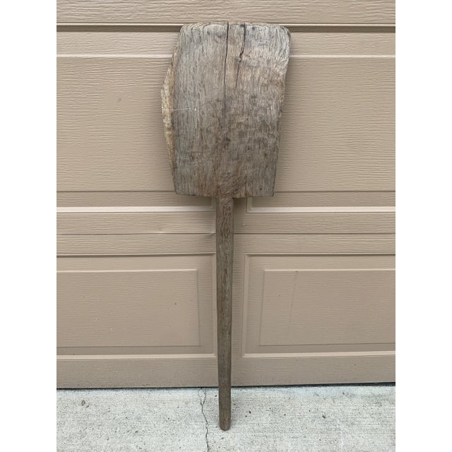 Brown Antique 19th Century Hand Made Wooden Shovel For Sale - Image 8 of 9