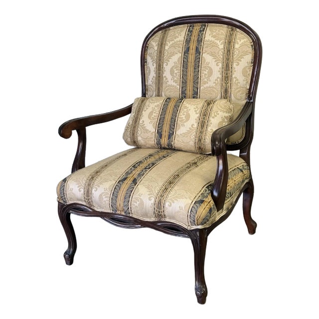 Flexsteel French Upholstered Fauteuil Armchair For Sale