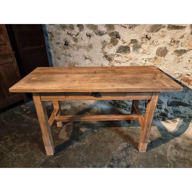 Vintage French Oak Workbench or Kitchen Island, 1930s For Sale - Image 11 of 18