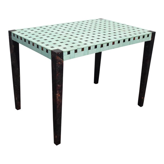 Designer Carlo Pessina Stone and Mother of Pearl Coffee Table For Sale