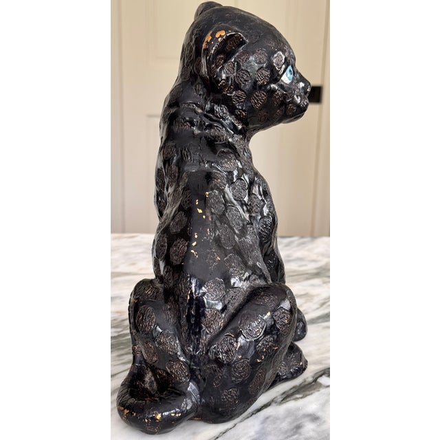 Vintage Studio Art Black Leopard Figure For Sale - Image 10 of 18