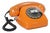 Space Age Rotary Dial Telephone Orange from Siemens, 1970s For Sale