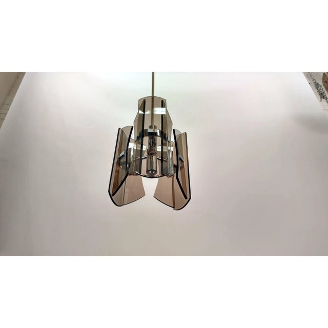Smoky Glass Chandelier Fontana Art Style For Sale - Image 10 of 11