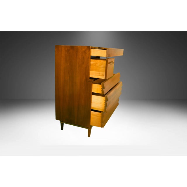 American of Martinsville HighBoy Dresser Chest Mid-Century Modern For Sale - Image 11 of 16