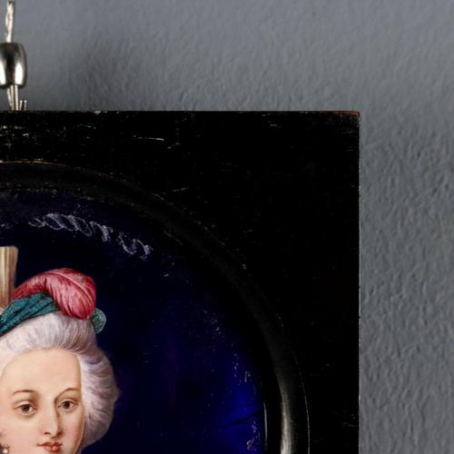 Portrait of a Noblewoman, Limoges Enamels, Framed For Sale - Image 6 of 9