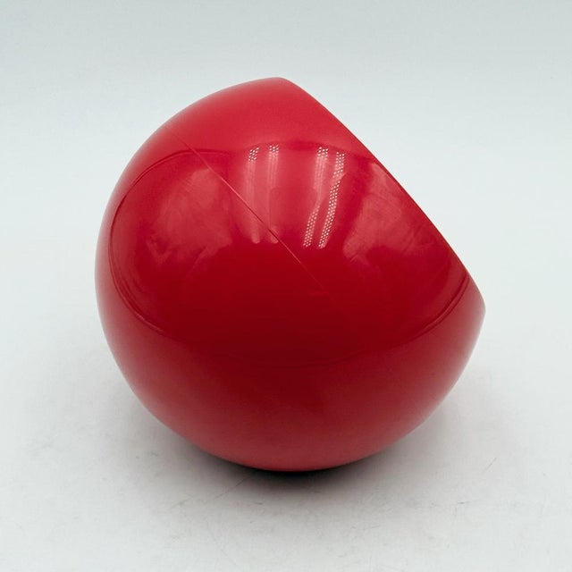 Plastic Space Age Red Globe Clock, 1970s For Sale - Image 7 of 11