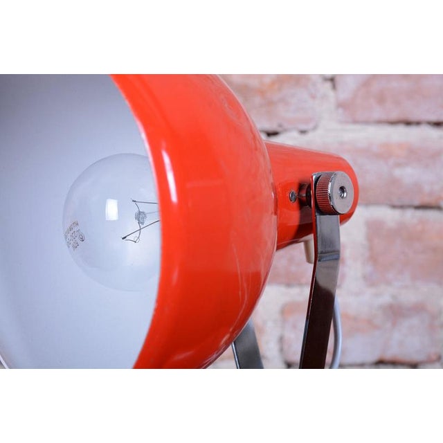 Mid-Century Czech Lacquered Metal Table Lamp attributed to Napako, 1960s For Sale - Image 4 of 11