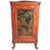 1930’s Red Lacquered Chinoiserie Corner Cabinet For Sale