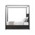 Mid-Century Modern Black Mid Century Canopy Bed - Cal King For Sale - Image 3 of 5