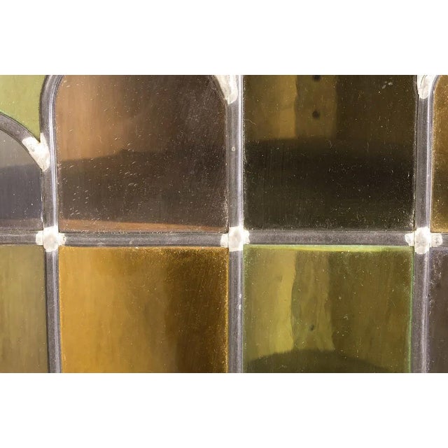 Danish Modern Mid Century Corner Cabinet W Leaded Glass For Sale - Image 11 of 15