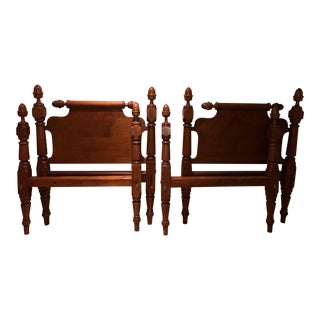 Leonard’s Acorn Top Twin Beds - A Pair For Sale