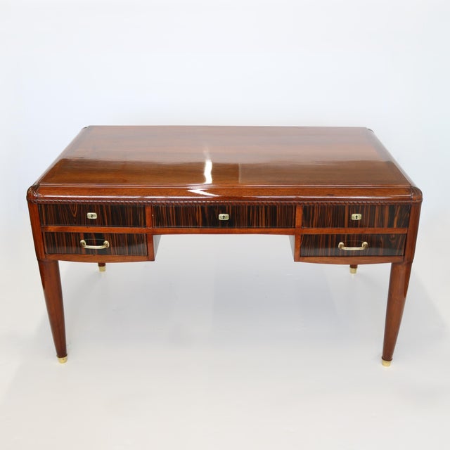20th Century Fine Art Deco Desk, France. For Sale - Image 4 of 8