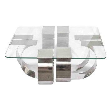 Vintage Coffee Table by François Monnet, Italy, 1970s For Sale