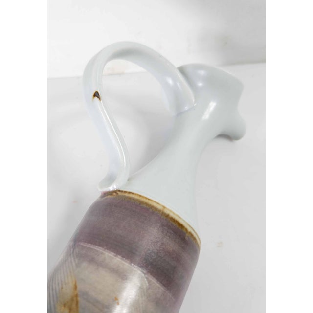 Ceramic 80s or 90s Mid-Century Modern Style Art Pottery Pitcher Vase For Sale - Image 7 of 12