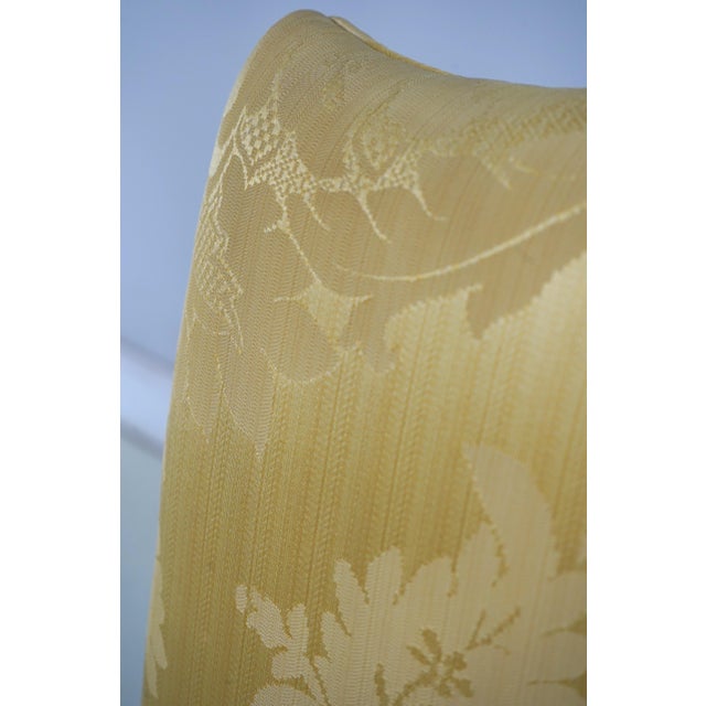 Wood Kittinger Colonial Williamsburg Chippendale Style Damask Upholstered Side Chair For Sale - Image 7 of 18