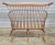 Late 20th Century Windsor Chair Comb Back Bench W Arms, Tiger Maple, Oak & Maple Made in Ohio For Sale - Image 9 of 12