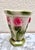 Shabby Chic Vintage Crackle Glaze Textured Rose Patterned Vase For Sale - Image 3 of 13
