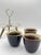Ceramic Vintage Pfaltzgraff Brown Drip Relish Server Set, Stoneware Cups - 4 pcs For Sale - Image 7 of 12