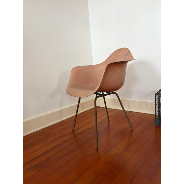 Plastic 1950s Eames for Herman Miller Fiberglass Armchair – Sculptural Form W/ Artist Patina For Sale - Image 7 of 9