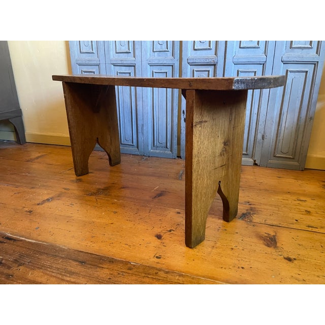Antique French Church Bench in Oak, 1890s For Sale - Image 6 of 15