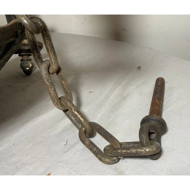 Antique Ornate Neoclassical Heavy Cast Iron 5 Arm Hanging Fixture Chandelier For Sale - Image 18 of 18