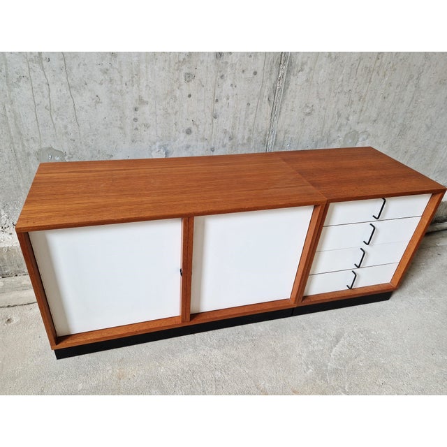 Wood Mobile Sideboard by Günter Renkel for Rego, 1960s, Set of 2 For Sale - Image 7 of 13
