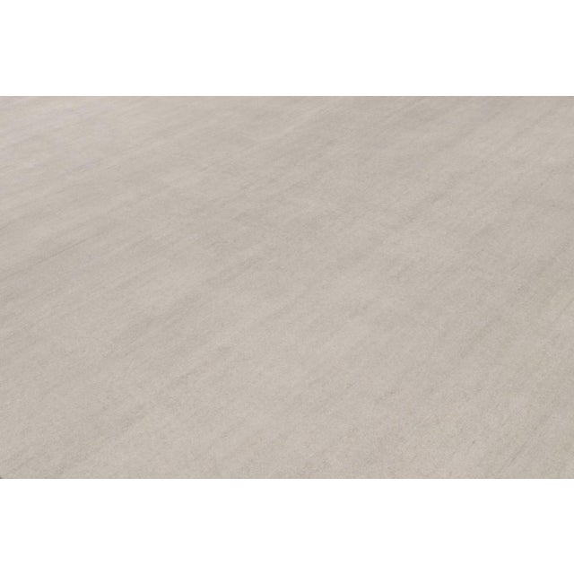 Textile Rug & Kilim’s Oversized Contemporary Textural Solid Rug in Ivory Tones For Sale - Image 7 of 7