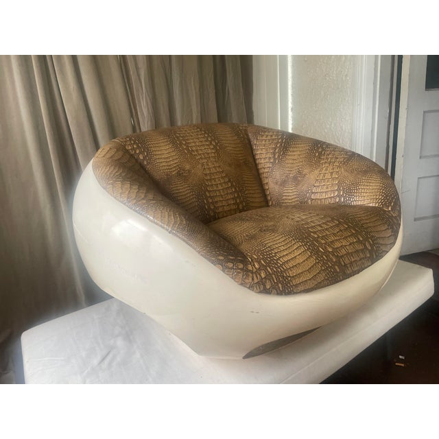 Pair of 'POD' Lounge Chairs by Italian designer Mario Sabot 1968 Iconic Space Age design that was selected to be exhibited...