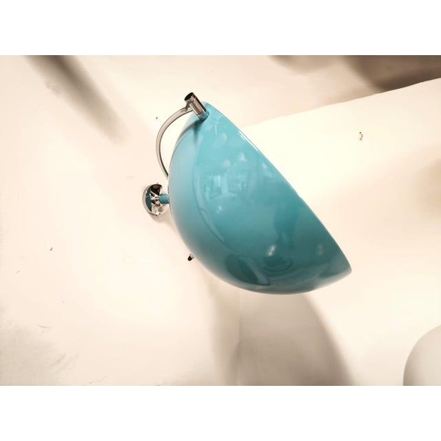 Blue Large Adjustable Wall Light, 1980s For Sale - Image 8 of 18