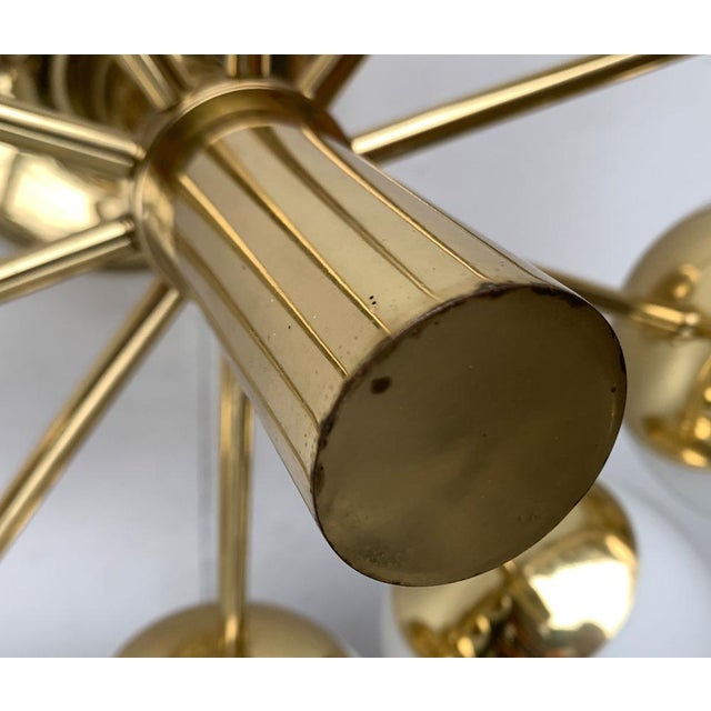 Mid-Century Space Age German Brass Ceiling Lamp from Kaiser Leuchten, 1960s For Sale - Image 17 of 18