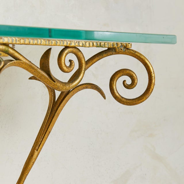 Italian Gilt Iron Wall-Mounted Console in the Manner of Pier Luigi Colli, 1950s For Sale - Image 15 of 18