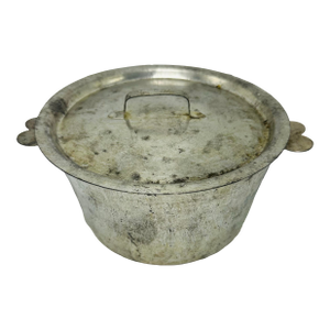 Antique French Metal Lidded Pot