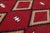 2020s 9x12 Modern Navajo Style Geometric Area Rug Handmade Red & Cream Wool Flatweave For Sale - Image 5 of 11