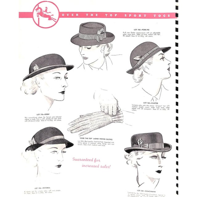 Over the Top Sport Togs 1939 Apparel Arts Equestrian Catalog For Sale In New York - Image 6 of 12