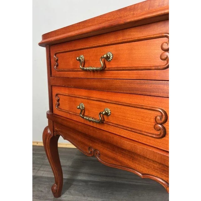 Metal Vintage Louis XVI French Carved Nightstand For Sale - Image 7 of 12