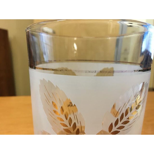 MidCentury Devalbor Italy Frosted Glass Tumblers & Ice Bucket Cocktail Set 7 Piece Set Chairish